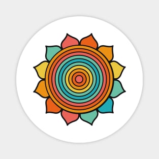 Retro hippie flower Magnet